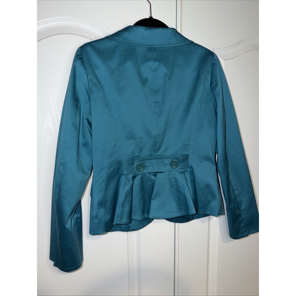 Pendleton Women's Turquoise Blazer Coat 2 Button Sz 8 Lighweight Summer Office - Picture 5 of 14